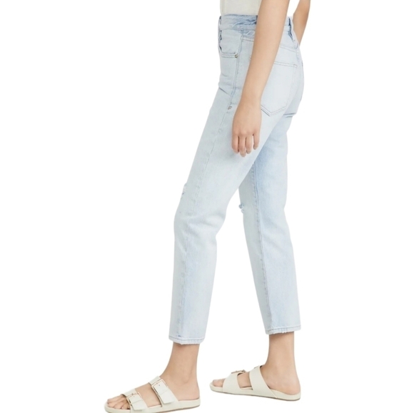 FRAME Le Original Ripped High Waist Crop Jeans, Size 32, NWT - Picture 3 of 16